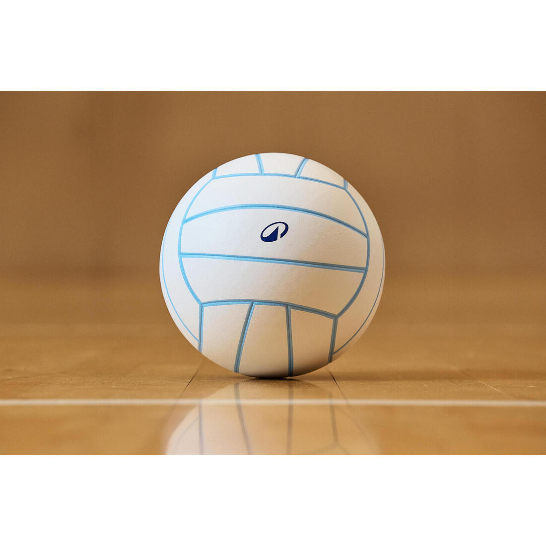 Ballon de volley-ball V500 gris, bleu et