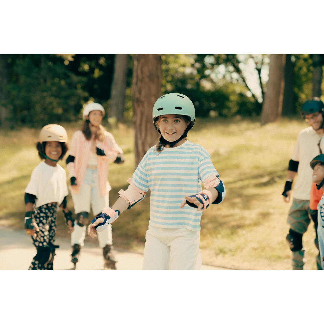 Set 3x2 protections roller trottinette skate enfant PLAY