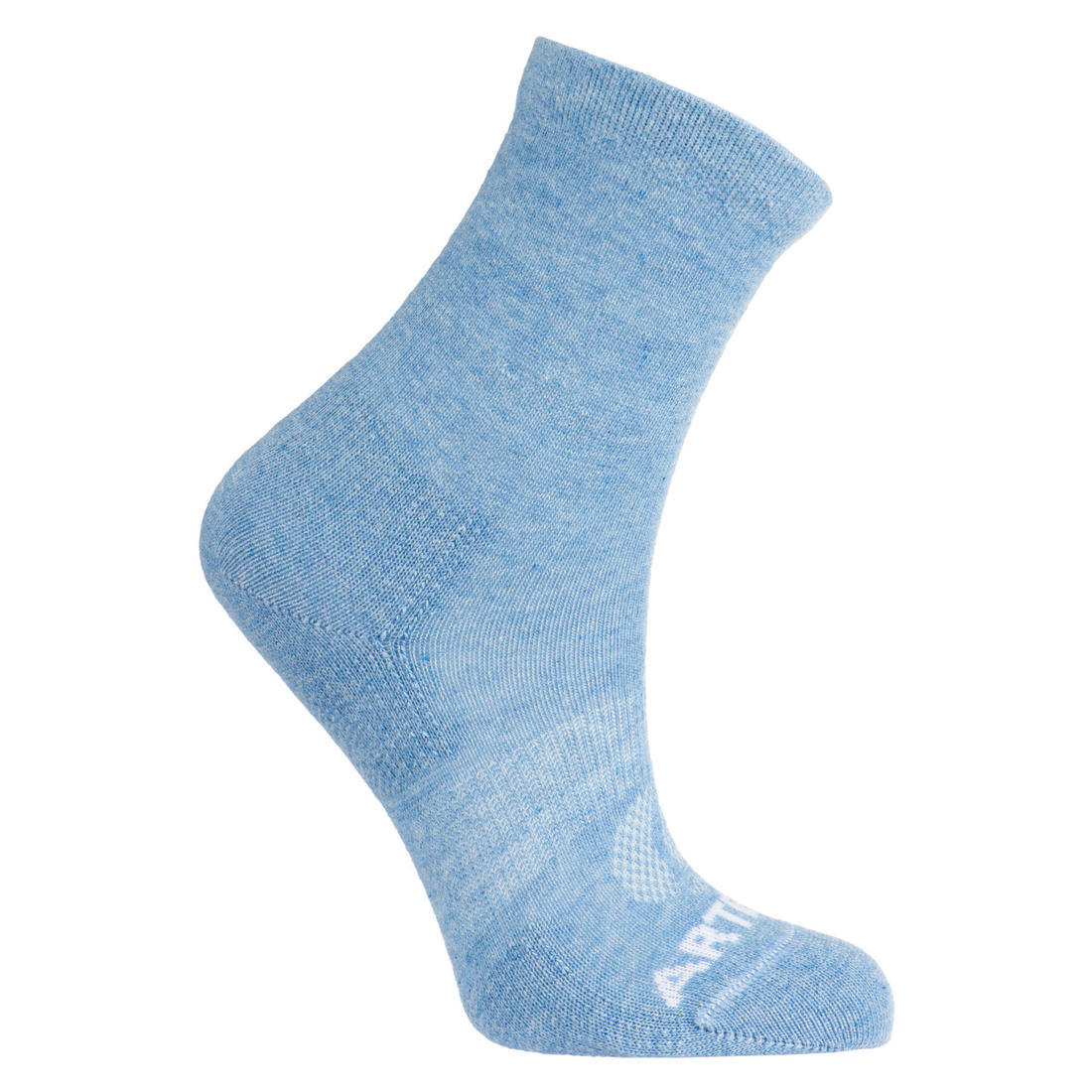 CHAUSSETTES DE SPORT ENFANT HAUTES ARTENGO RS 160 BLANC MARINE BLANC LOT DE 3