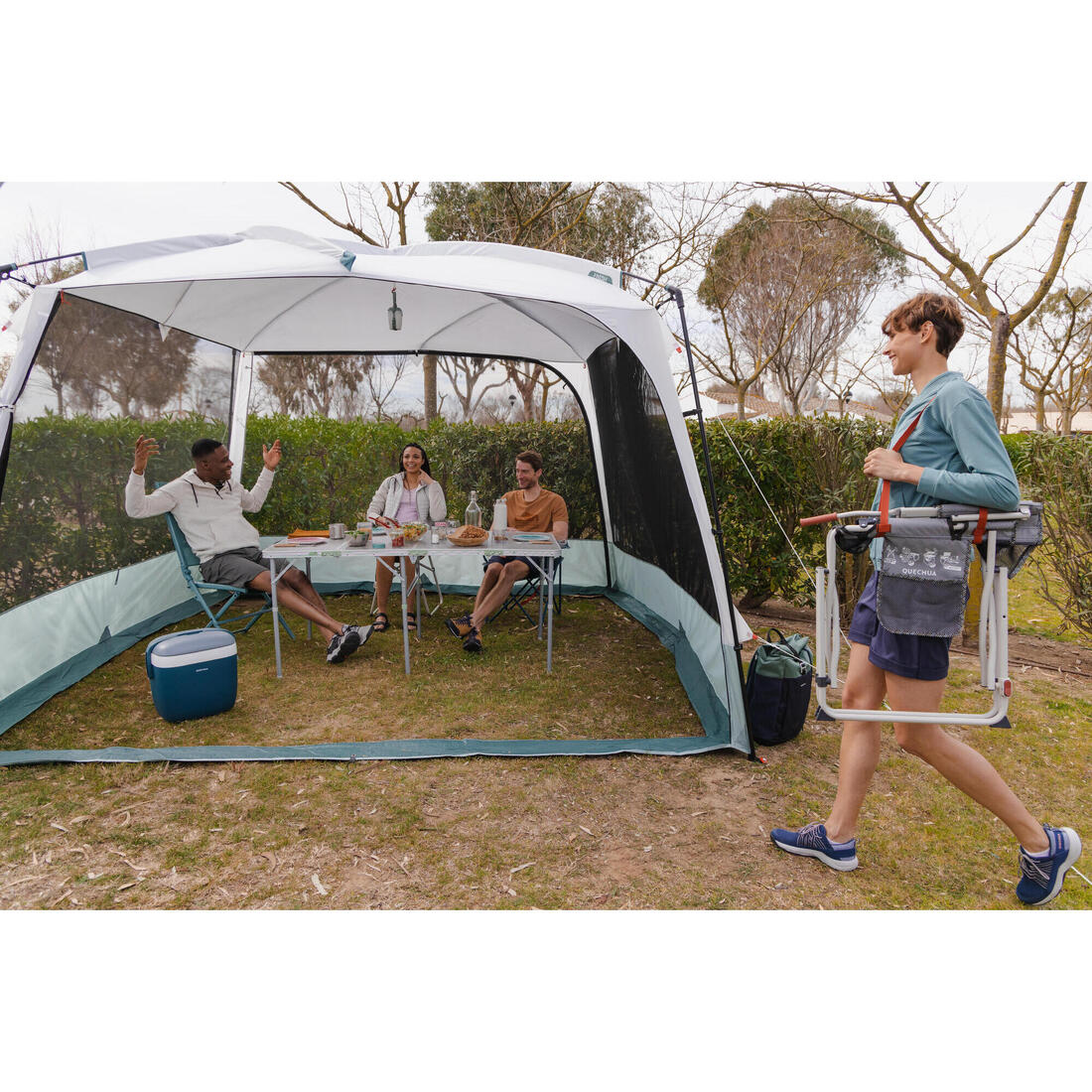 Chaise de camping pliante avec accoudoir