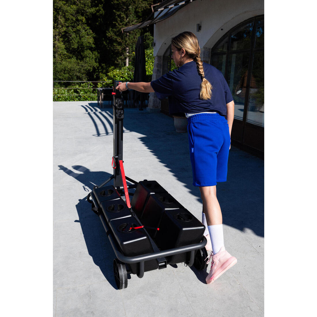 Panier de basket pliable sur roue réglable de 2,40m à 3,05m - B500 Easy Box