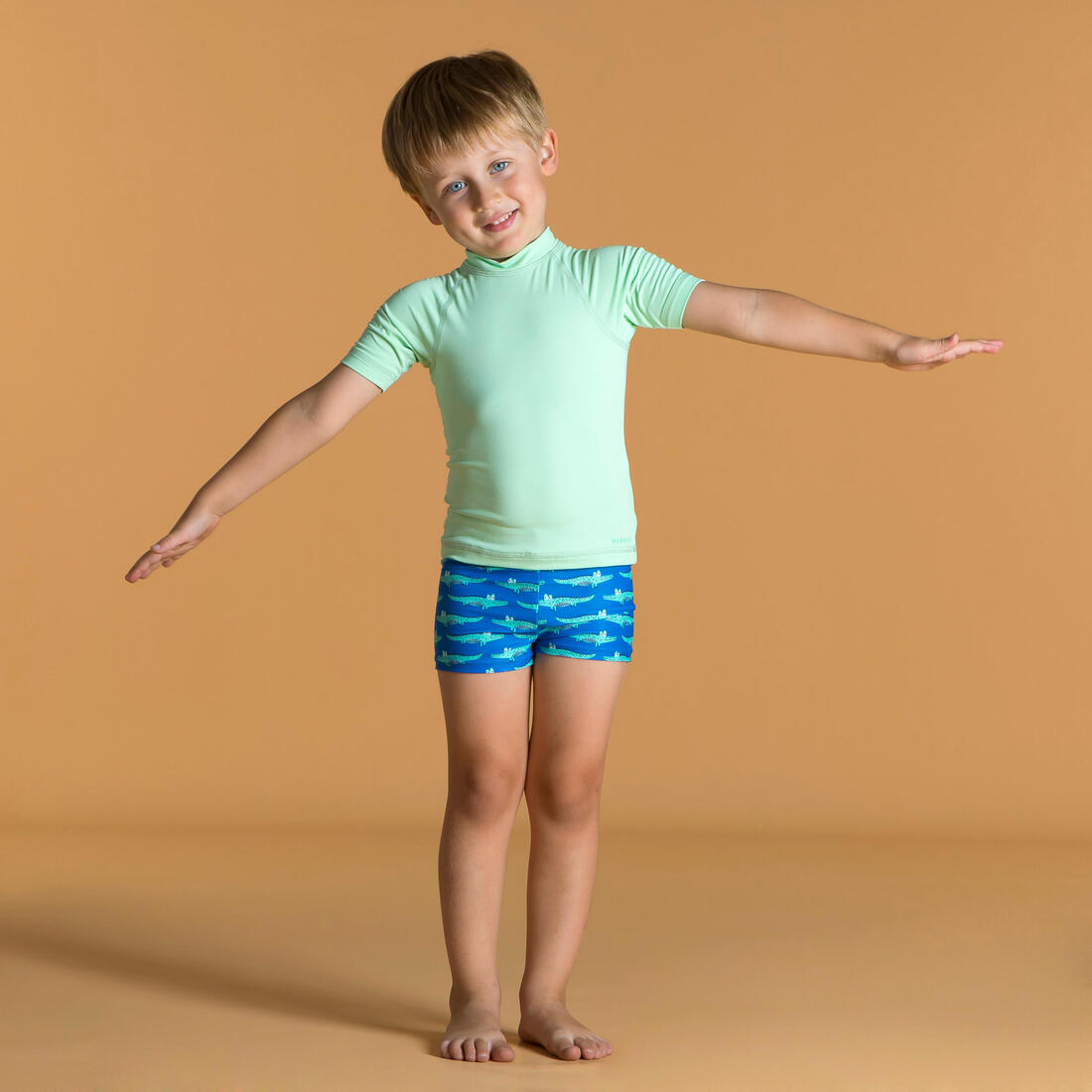 T-shirt anti uv bébé manches courtes corail