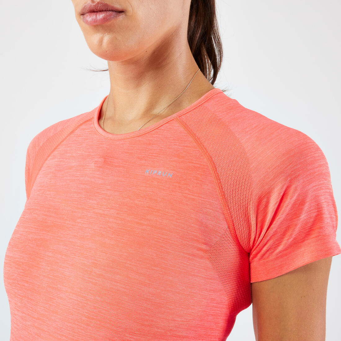 T-shirt running & trail sans couture femme - kiprun run 500 confort slim