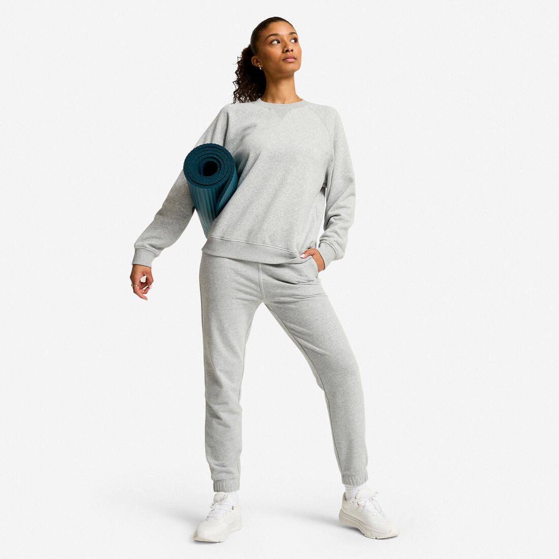 Pantalon de jogging droit en coton femme