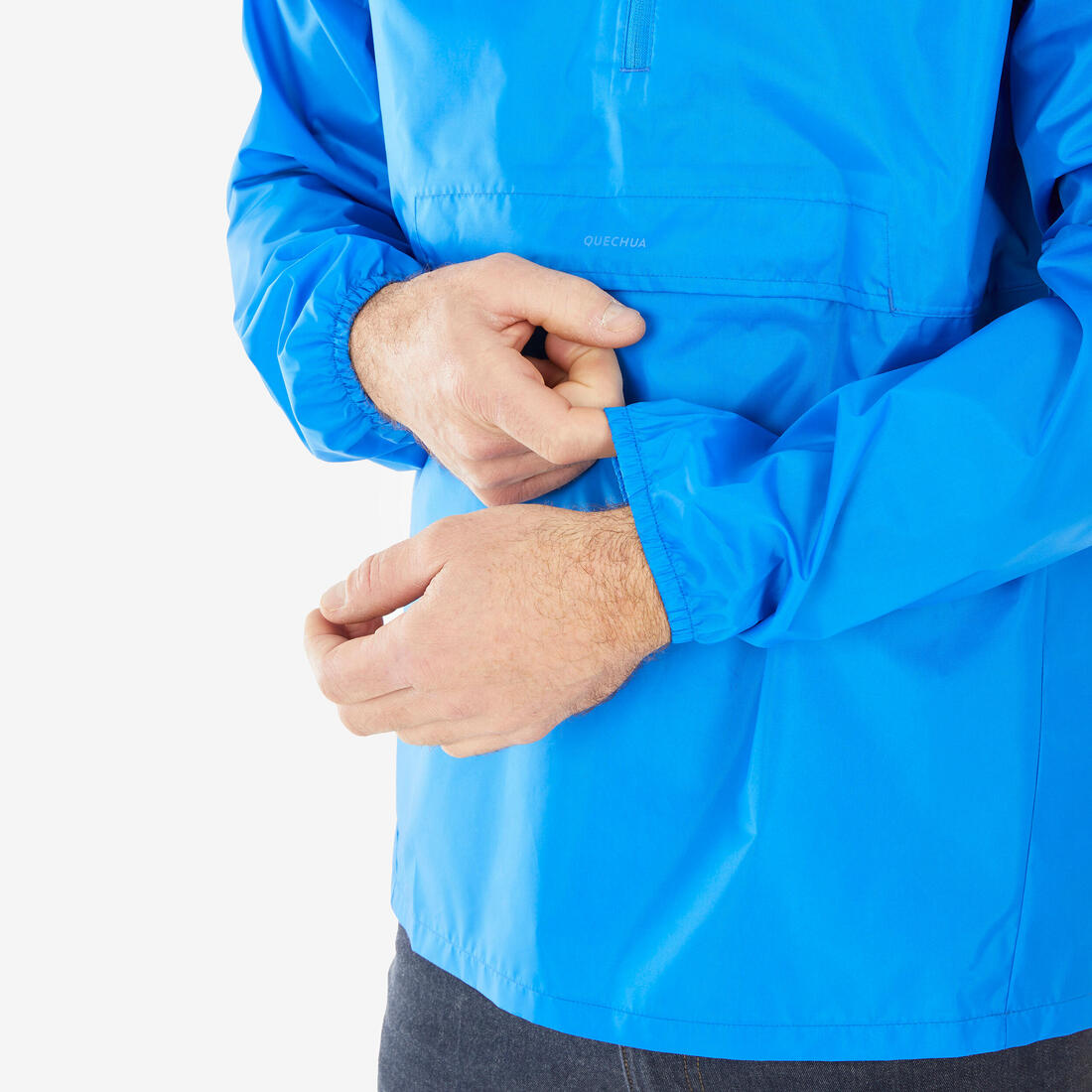 Veste de randonnée coupe-vent imperméable homme, Raincut 1/2 Zip