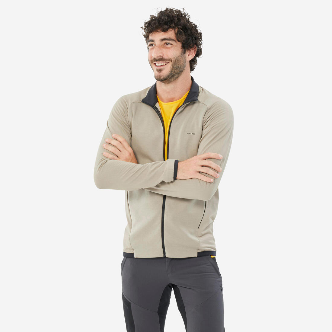 Polaire de randonnée montagne homme, MH500 Light full zip