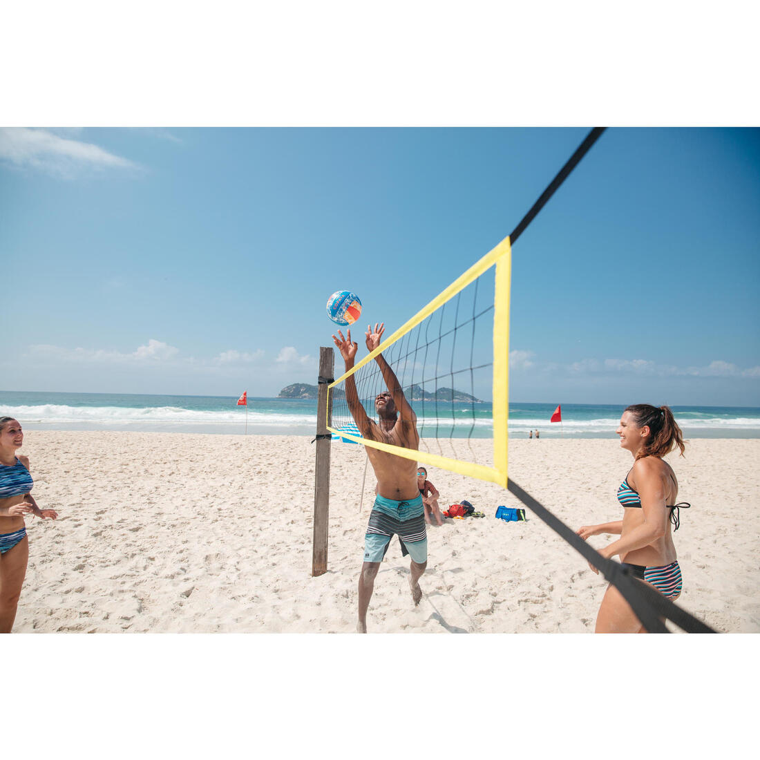 Filet de beach-volley BV100 jaune