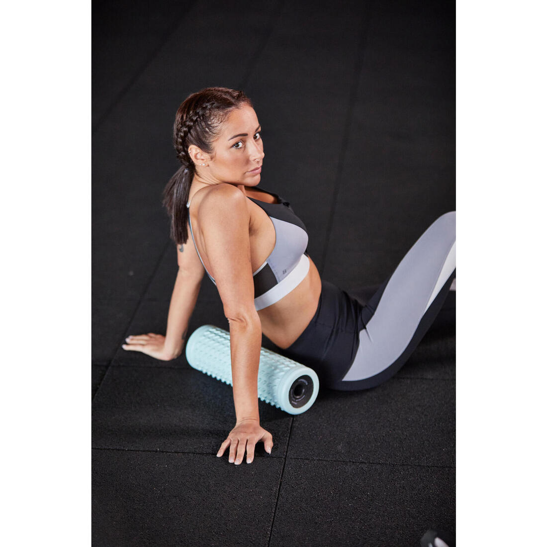 Rouleau de massage, tendre - foam roller bleu