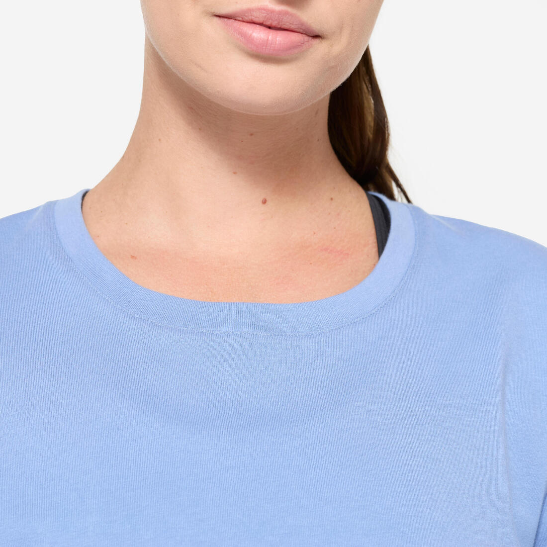 Tee-shirt en coton col rond femme