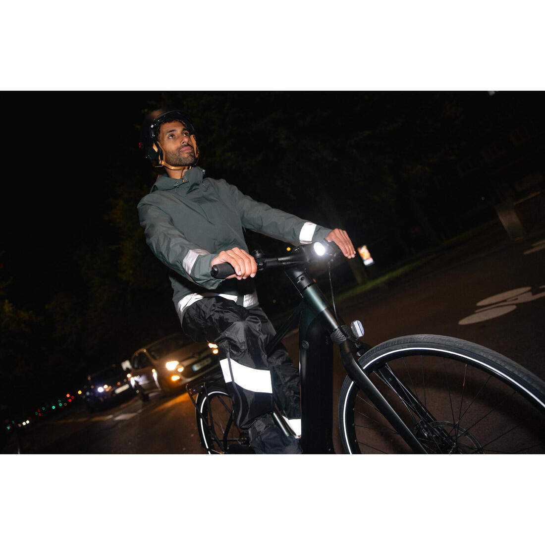 SURPANTALON PLUIE VELO VILLE AVEC COUVRE-CHAUSSURES INTEGREES 540 HOMME NOIR