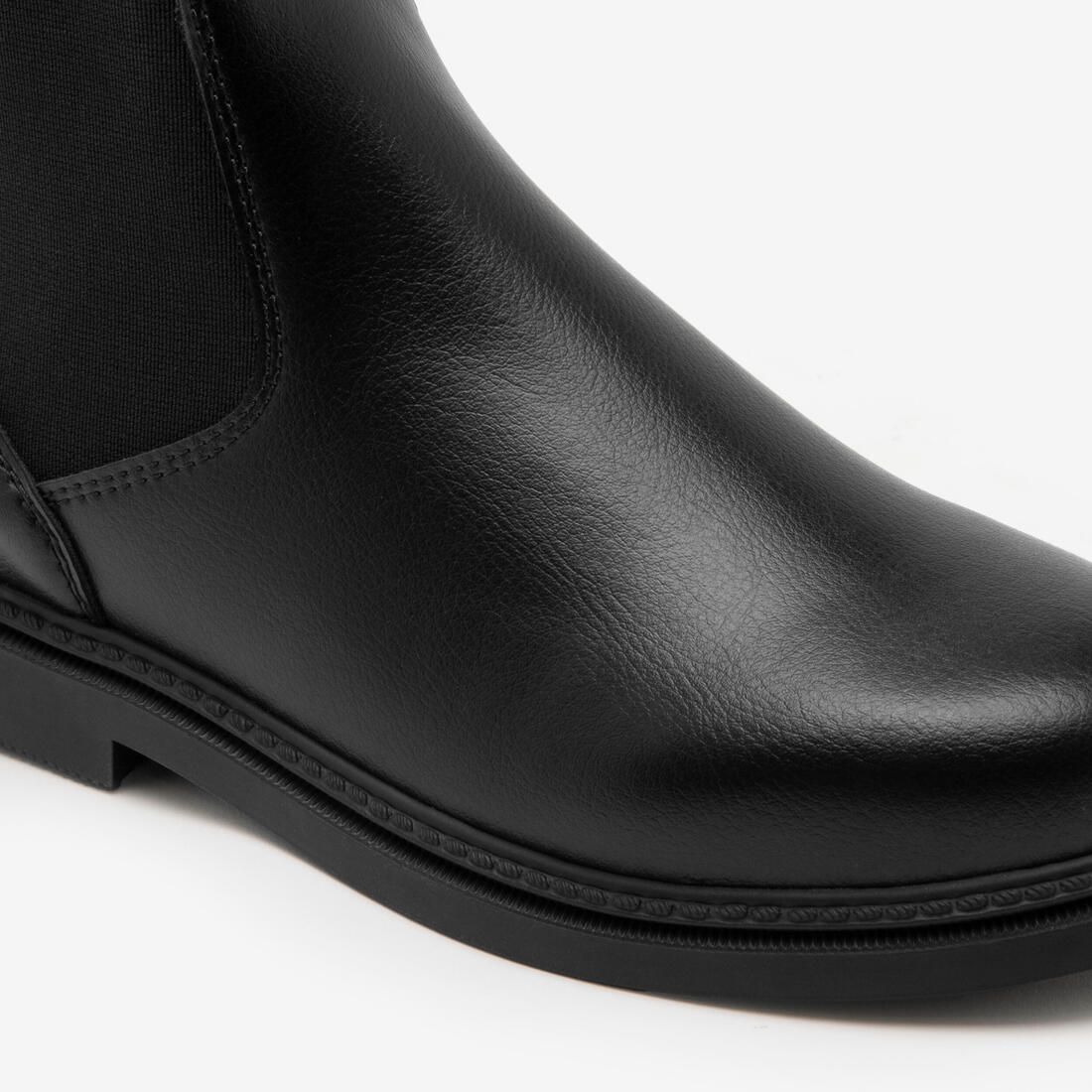 Boots équitation synthétique junior - 500 noires