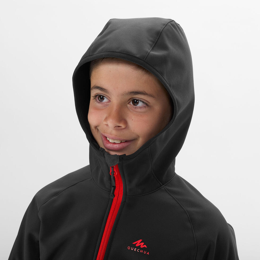 Veste softshell de randonnée enfant 7-15 ans, MH900 noir