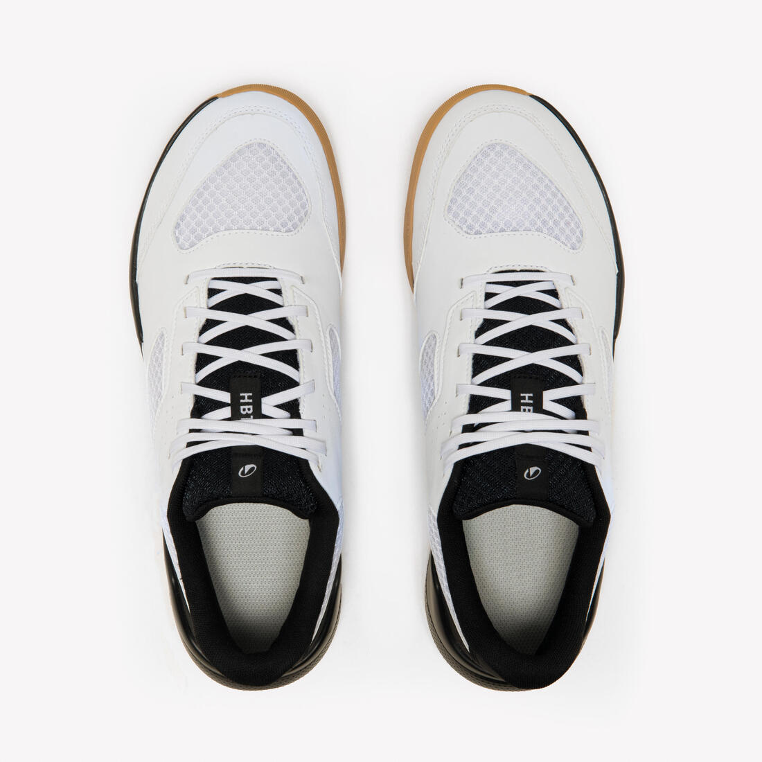 Chaussures de handball adulte, HB100 noir blanc