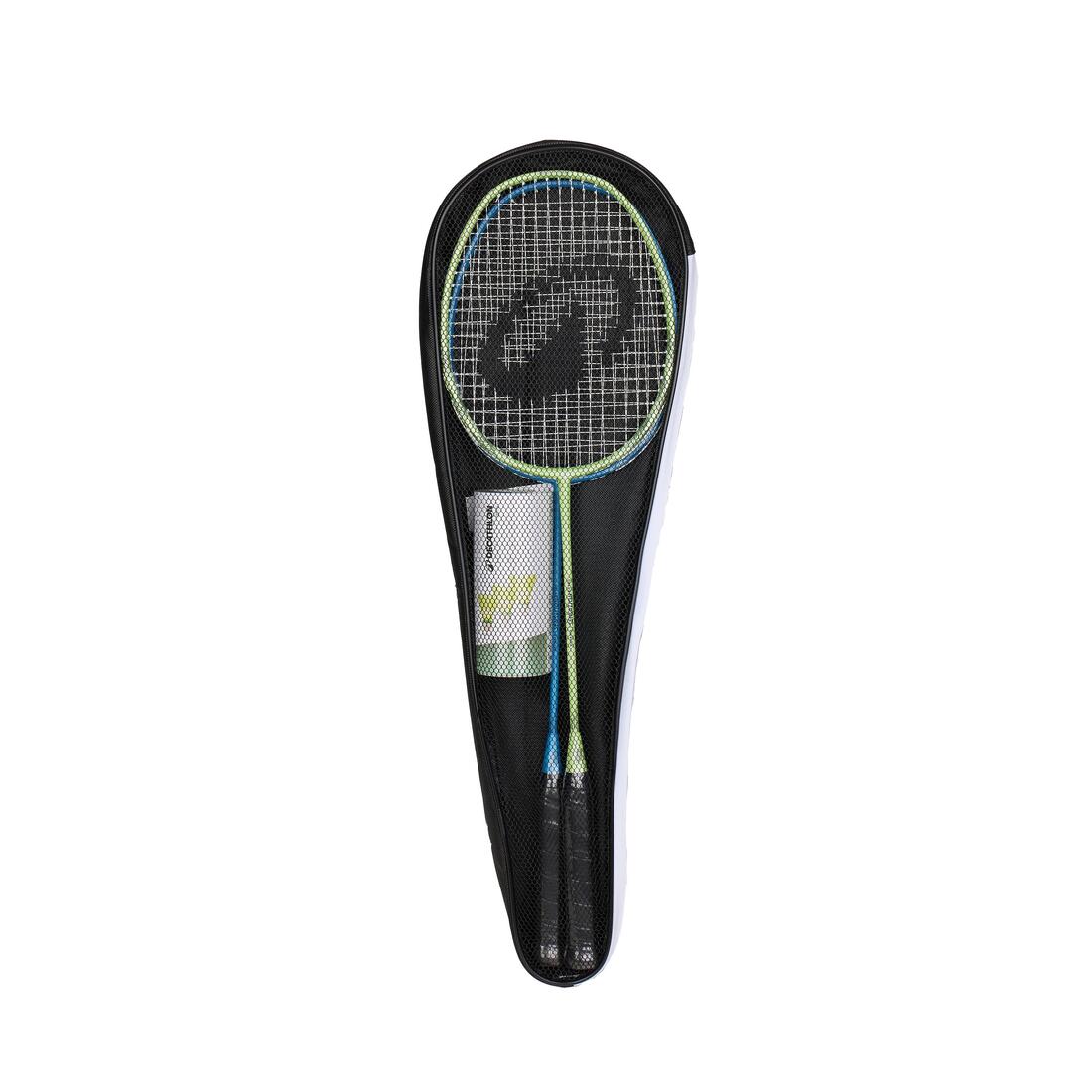 Lot de Raquettes de Badminton Adulte BR 190 Partner - Bleu/Citron Vert
