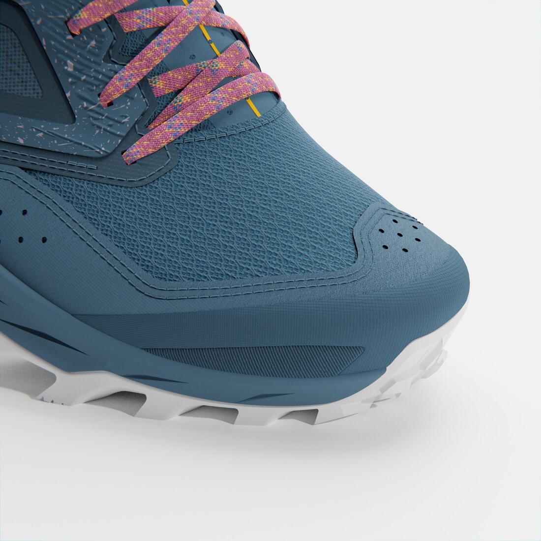 Chaussures de Trail Running Femme, Kiprun XT8 Vert Jaune