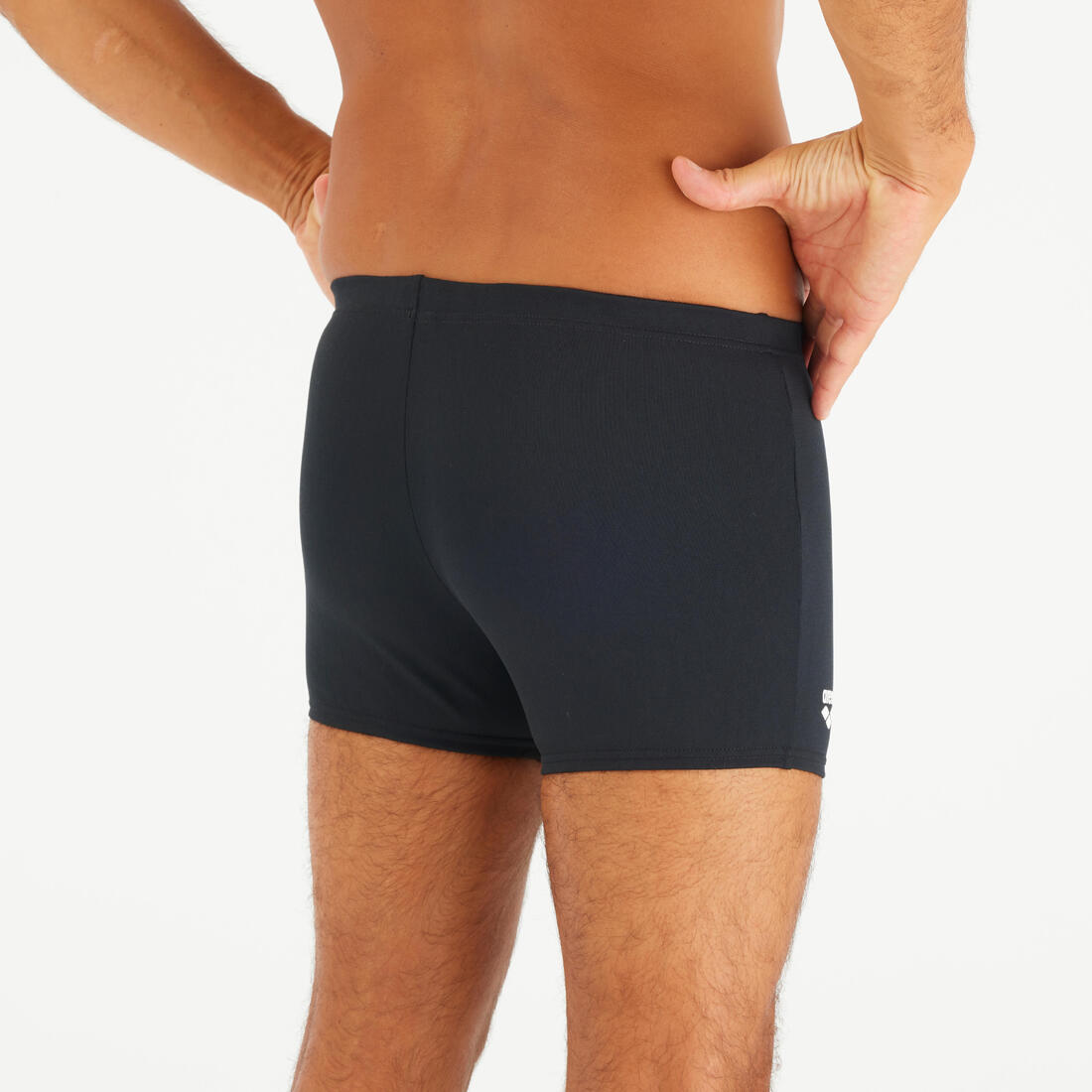 Maillot boxer de bain natation Homme - Arena noir graph blanc