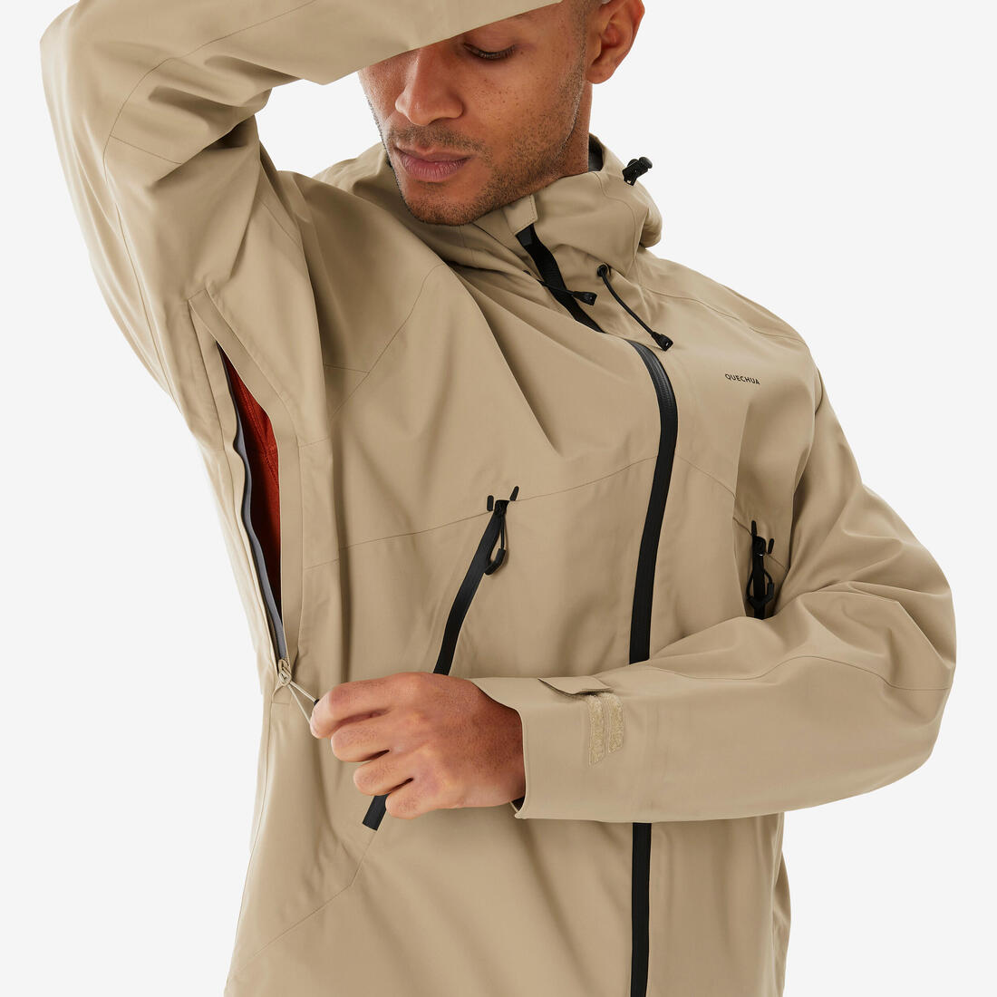 Veste imperméable et respirante de randonnée homme, MH500