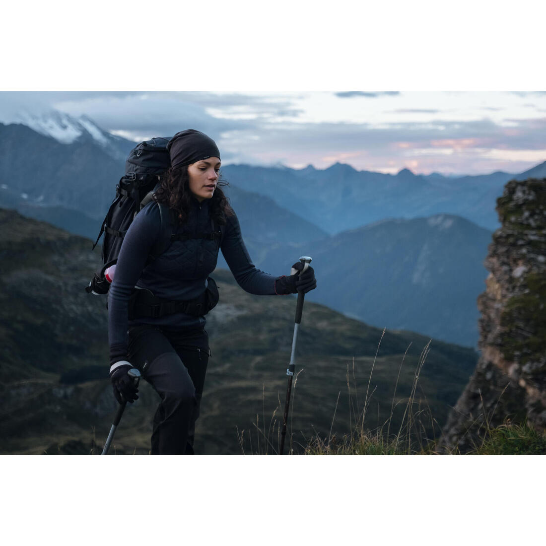 Pantalon déperlant de trek montagne - MT900 - Femme
