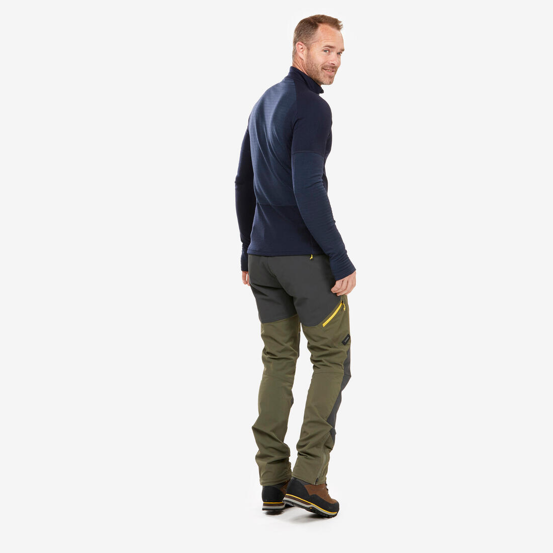 T-shirt manches longues de trekking en laine mérinos - MT900 -Homme