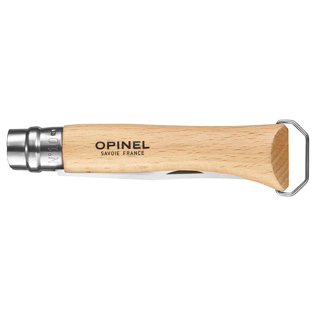 Couteau pliant 10 cm Inox Opinel n°10 Tire Bouchon Décapsuleur