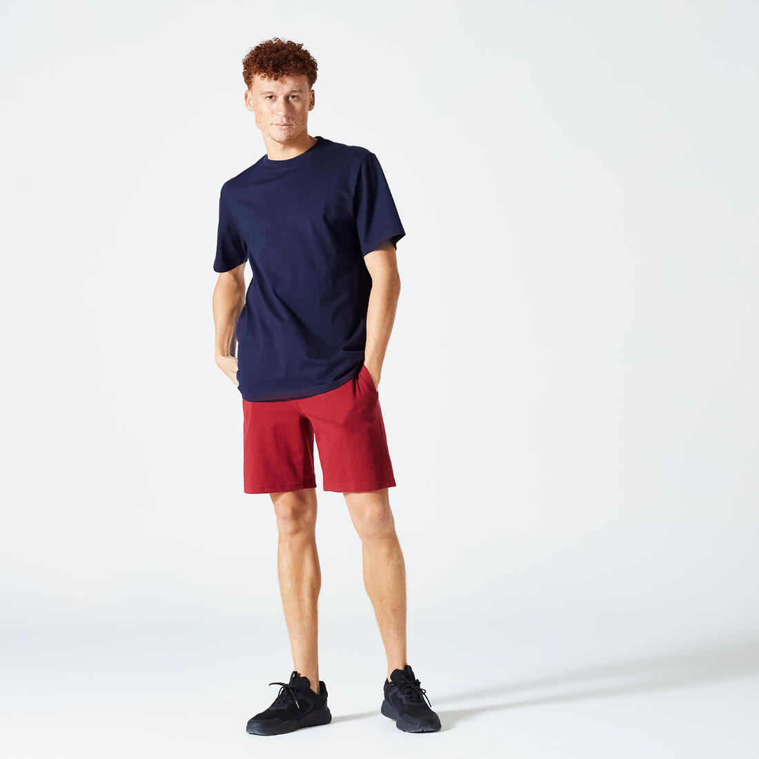 T-shirt fitness homme col rond manches courtes