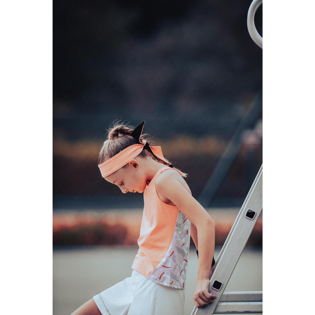 JUPE TENNIS FILLE 900 BLANCHE