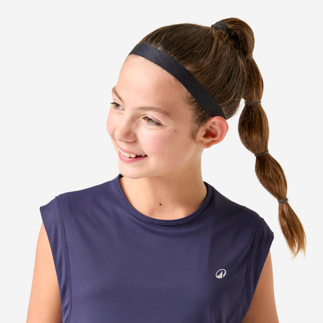 Lot de 2 bandeaux fins multisport fille, rose et