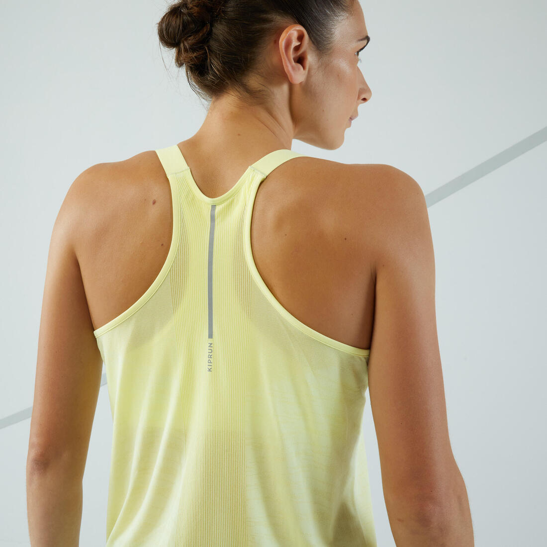 Débardeur running sans couture femme - kiprun run 500 confort lavande
