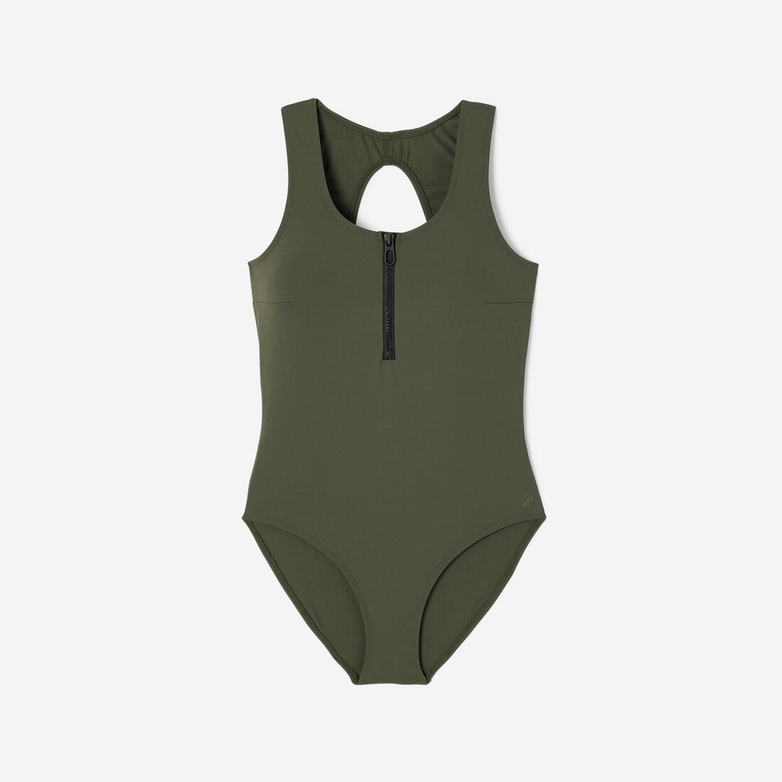 Maillot de bain 1 pièce aquagym aquabike femme, Lio kaki foncé
