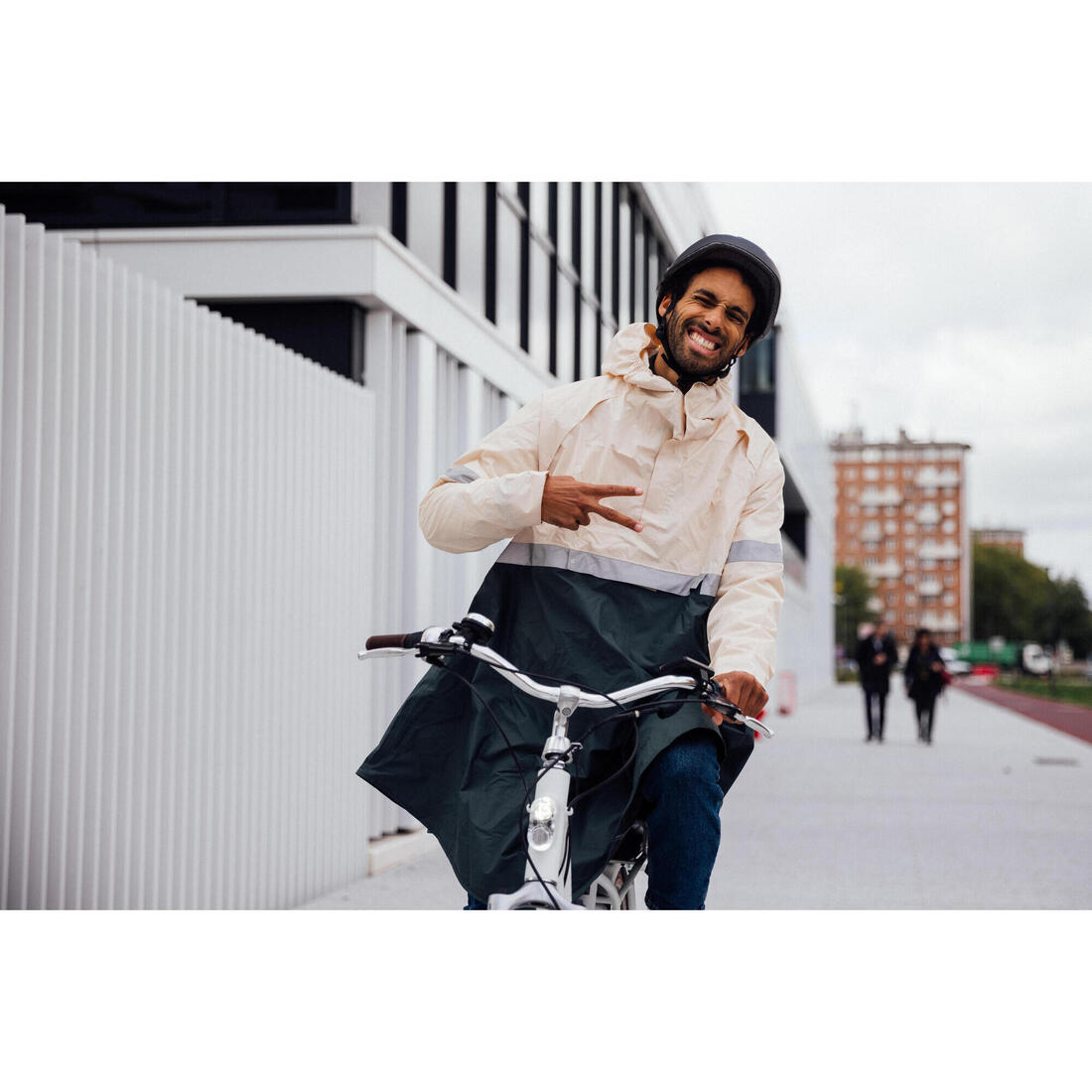 Poncho pluie vélo ville, visibilité de nuit, 540