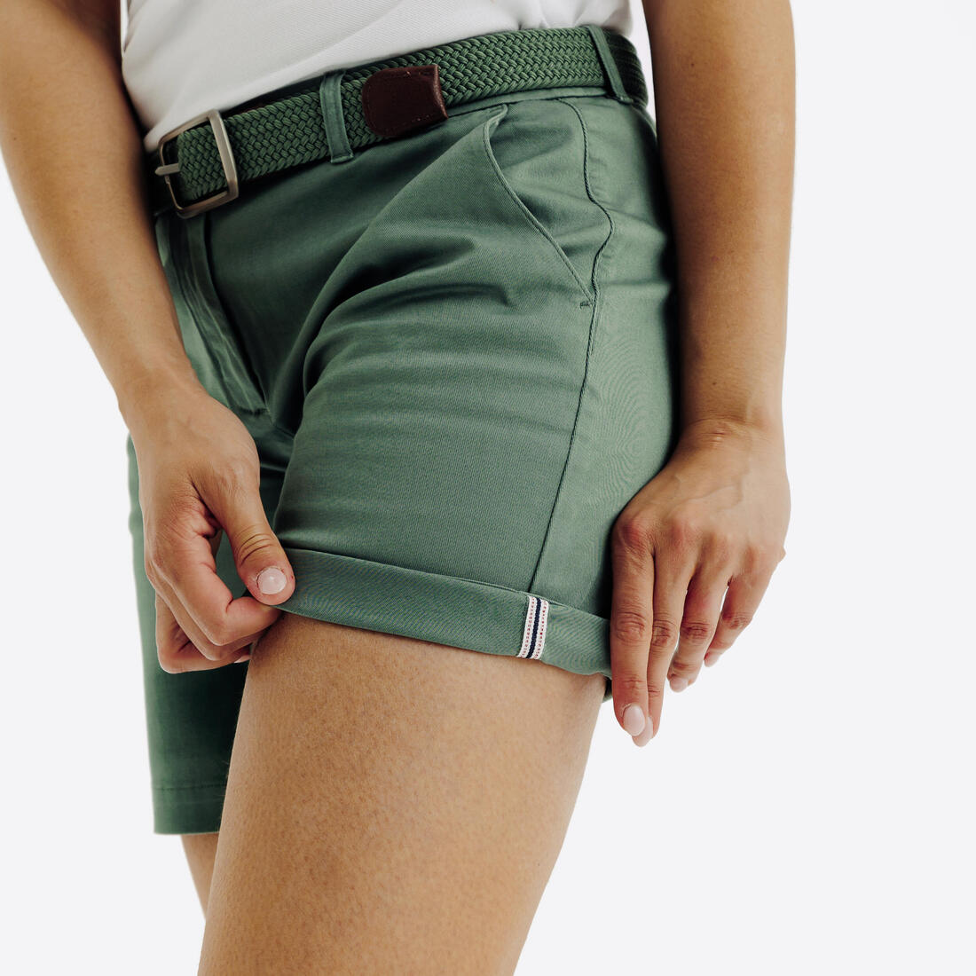 Short chino en coton golf Femme - MW500