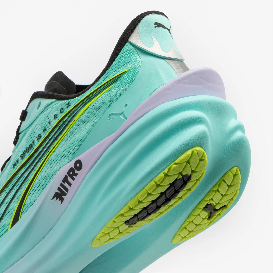 Chaussures de Running Hyrox Femme, Puma Deviate Nitro vert
