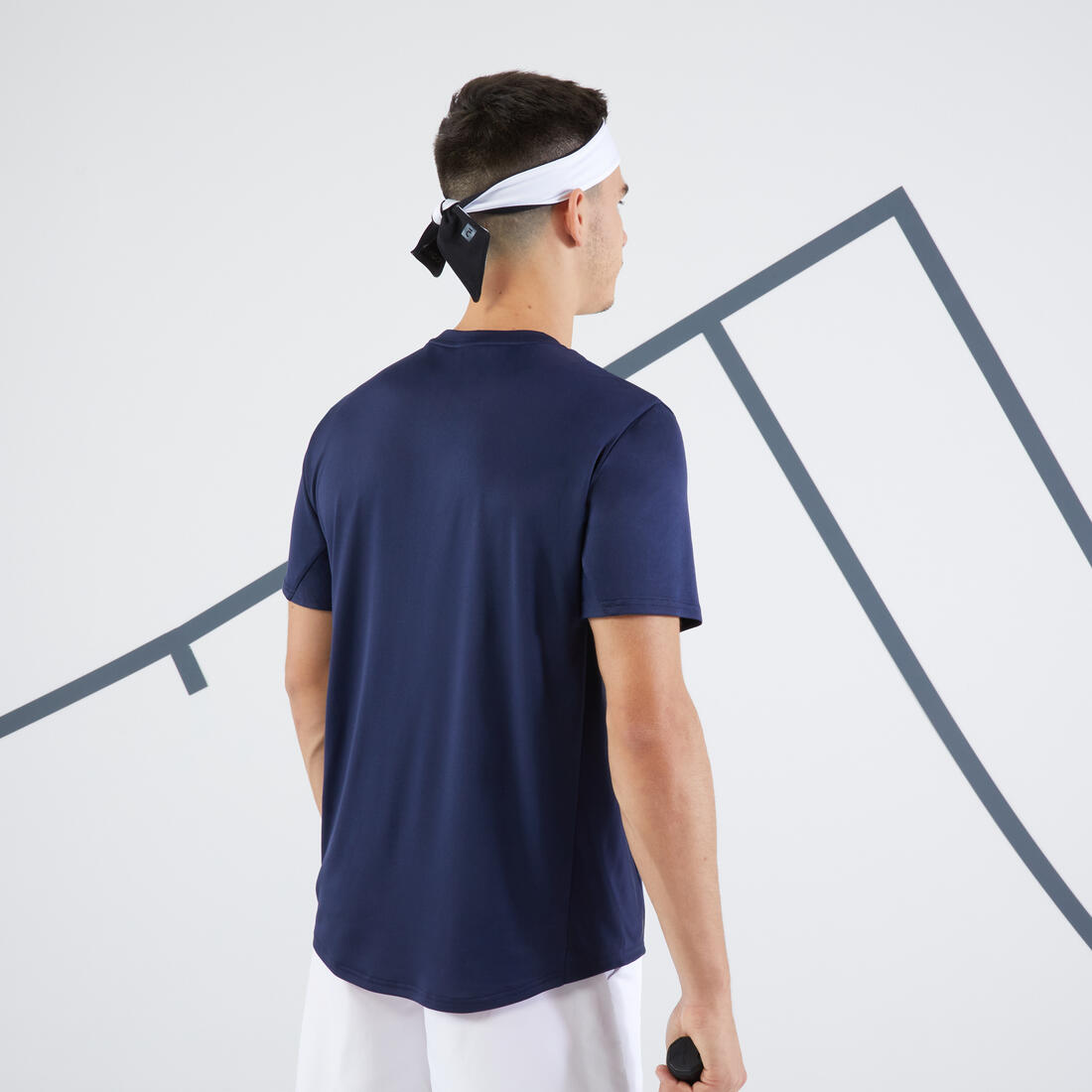T-Shirt de tennis manches courtes homme - Essential blanc