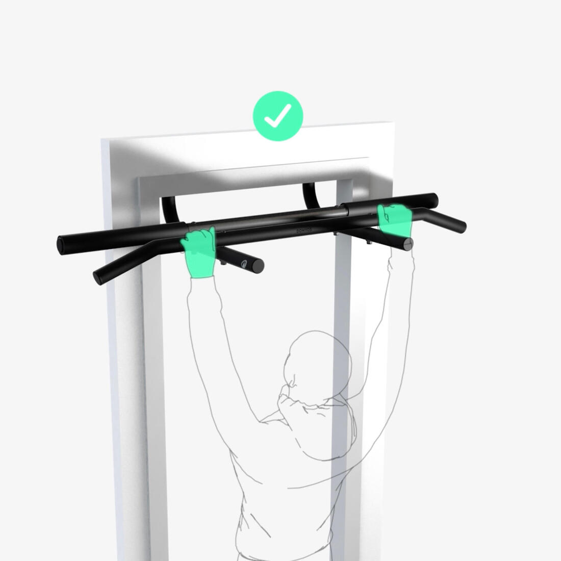 Barre de traction sur porte avec fixation 105cm