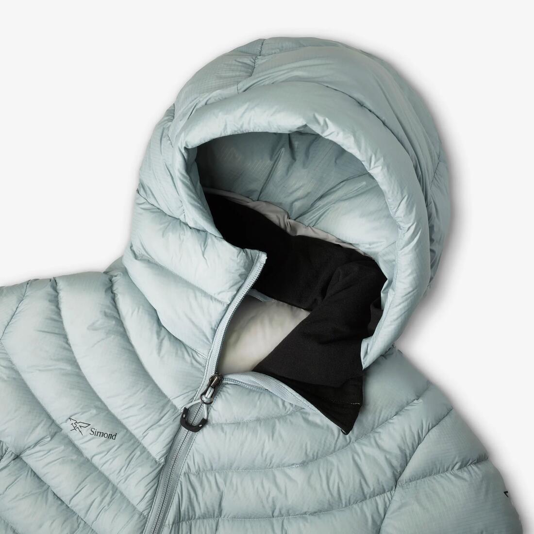Doudoune à capuche en duvet de trek montagne - mt500 -10 °c - femme