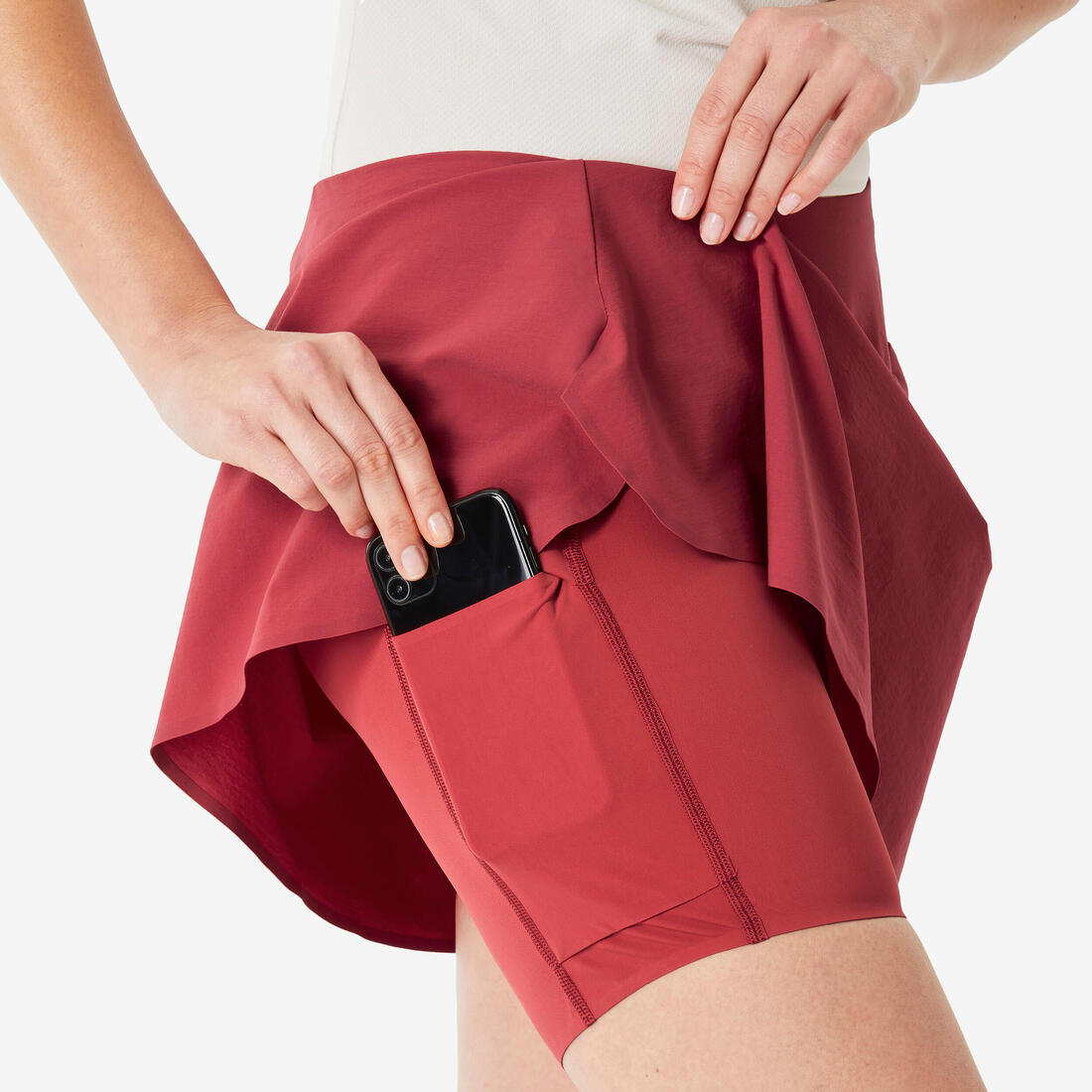 Jupe short de randonnée femme, MH500
