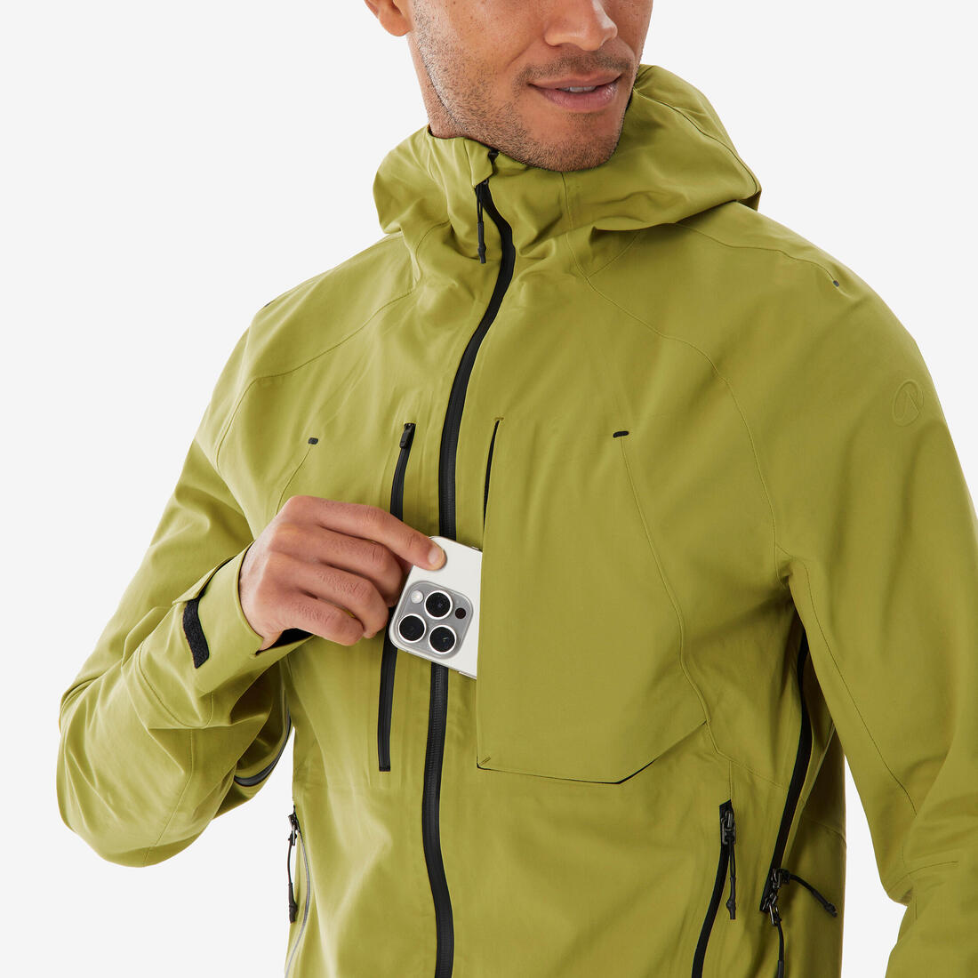 Veste de randonnée imperméable et légère homme, MH900