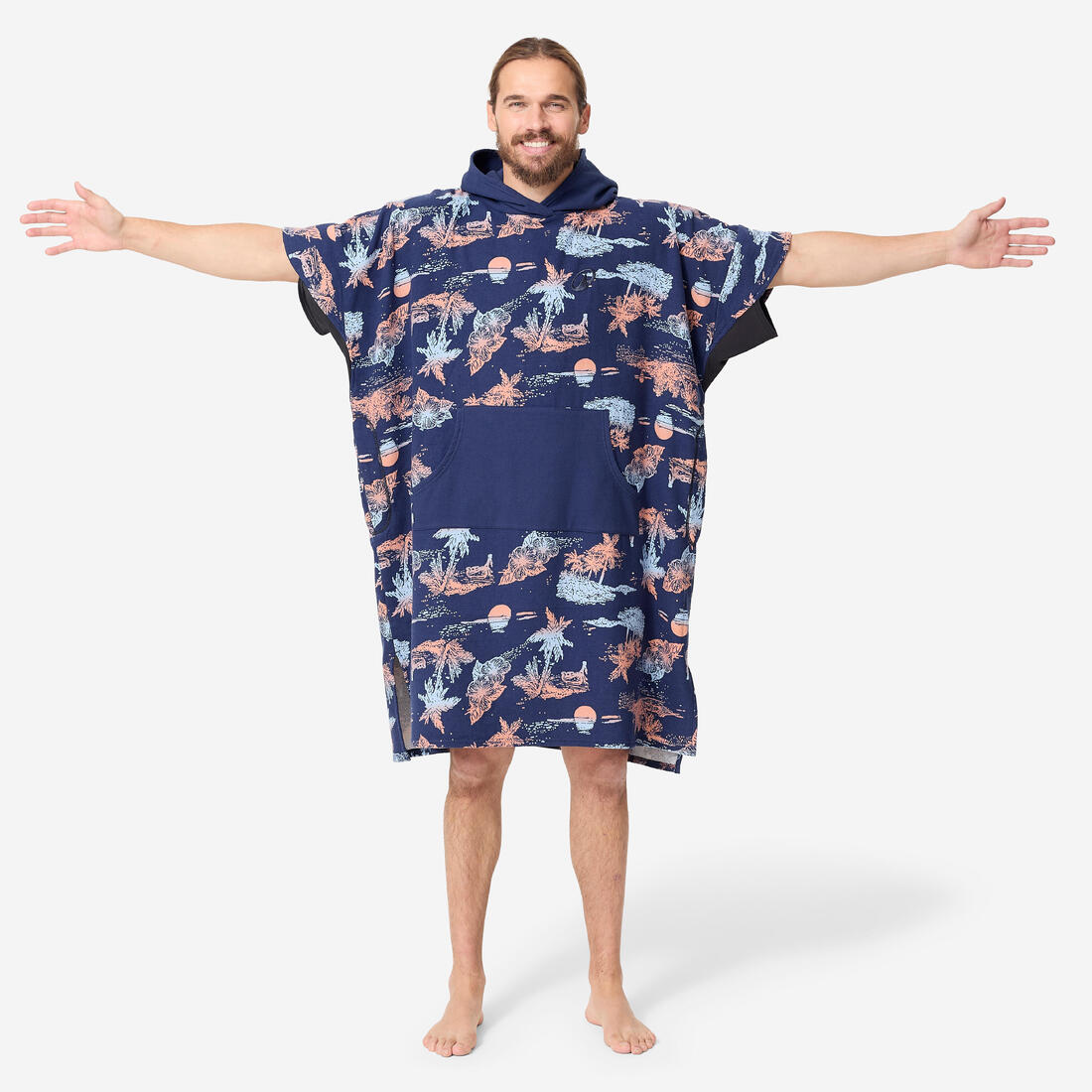 Poncho de plage surf adulte à partir de 150 cm, 500 Sunset