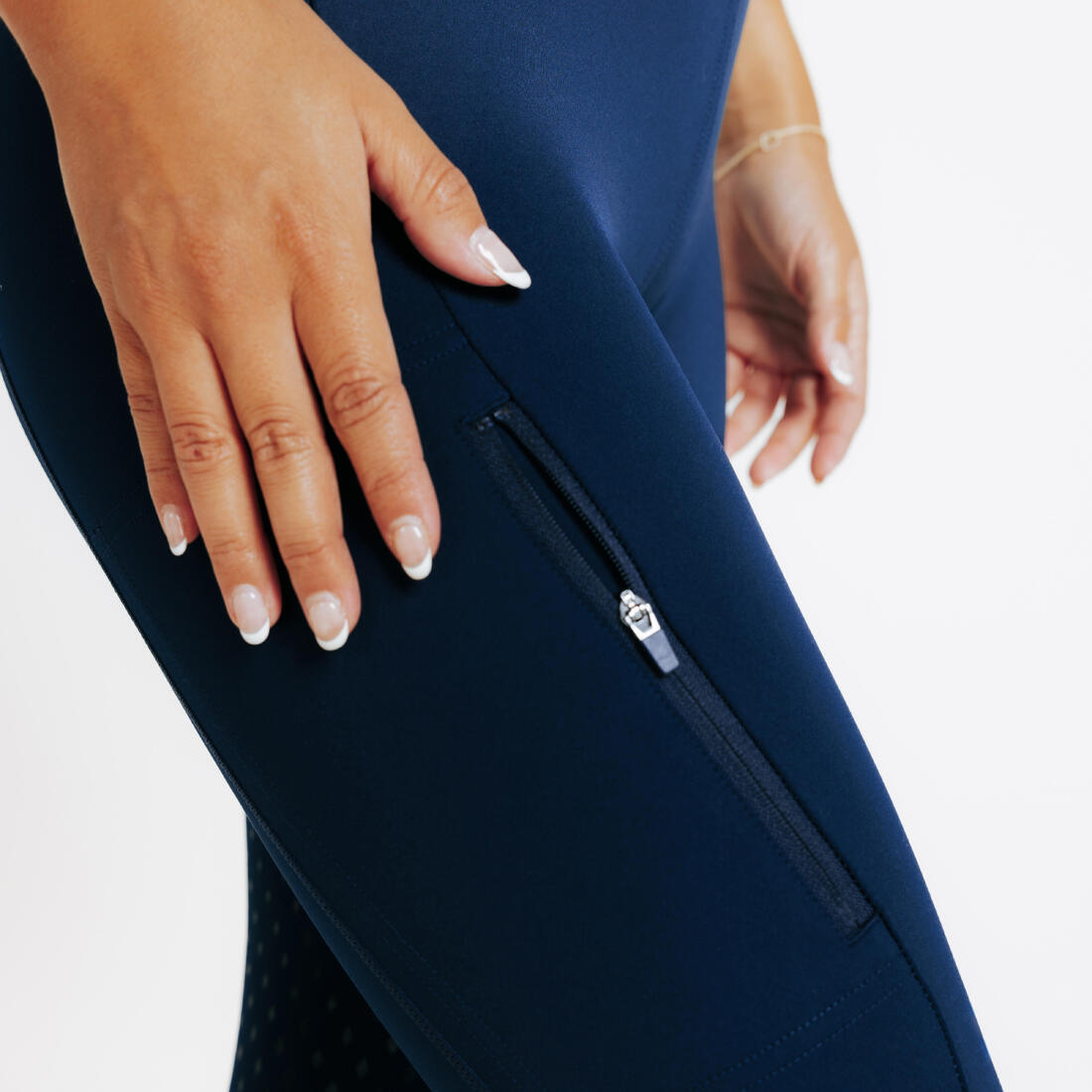 Legging équitation full grip Femme - 500 marine