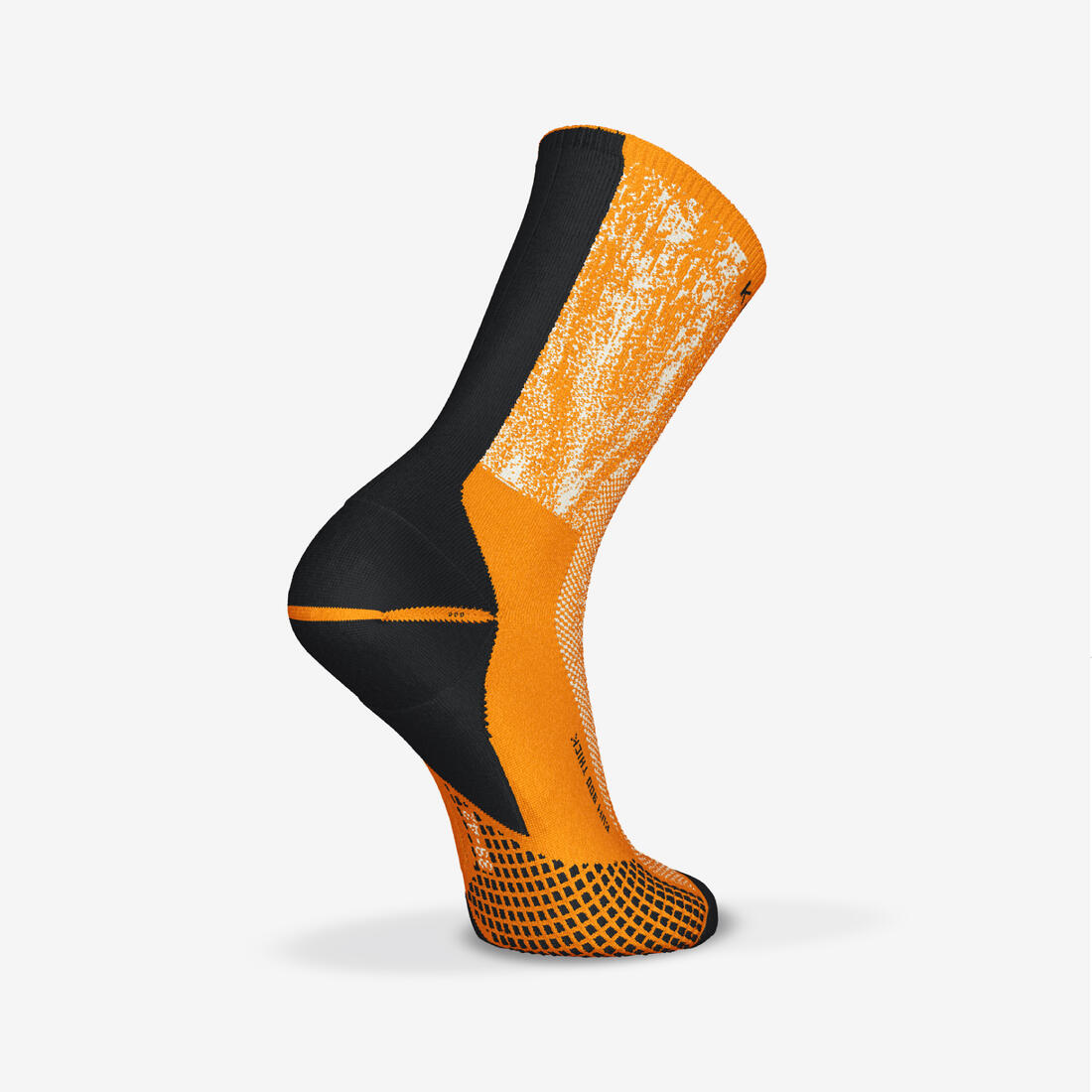 Chaussettes de running KIPRUN run900 épaisses mi-mollet oranges + graf