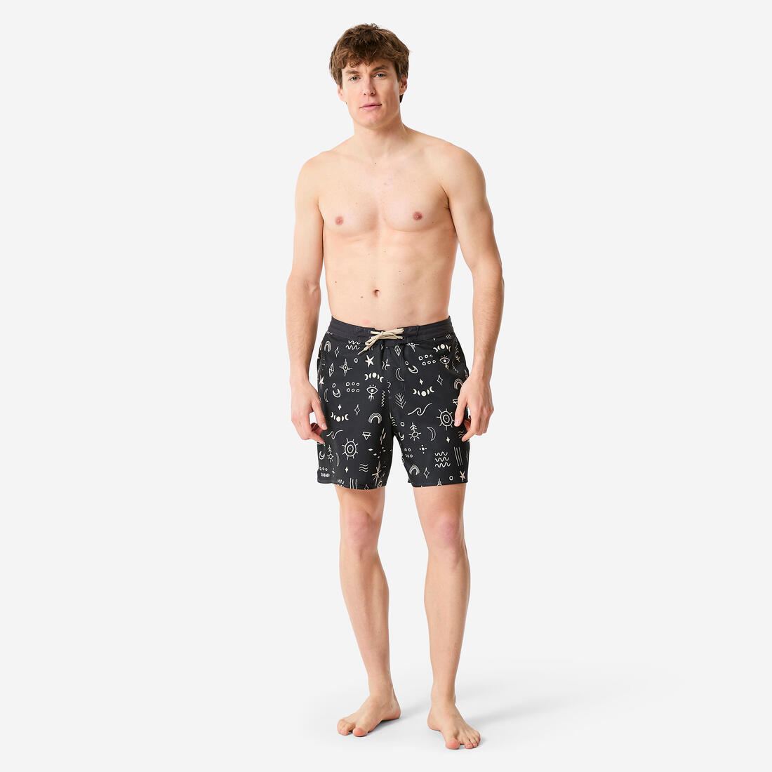 Boardshort surf short de bain mi-long 18'' homme, 100 Supagirl