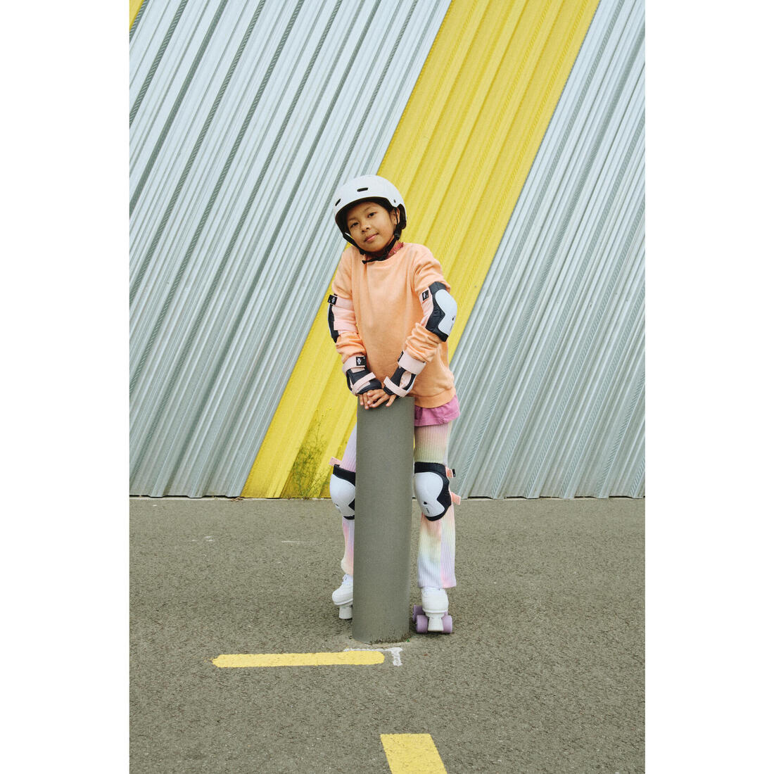Set 3x2 protections roller trottinette skate enfant PLAY