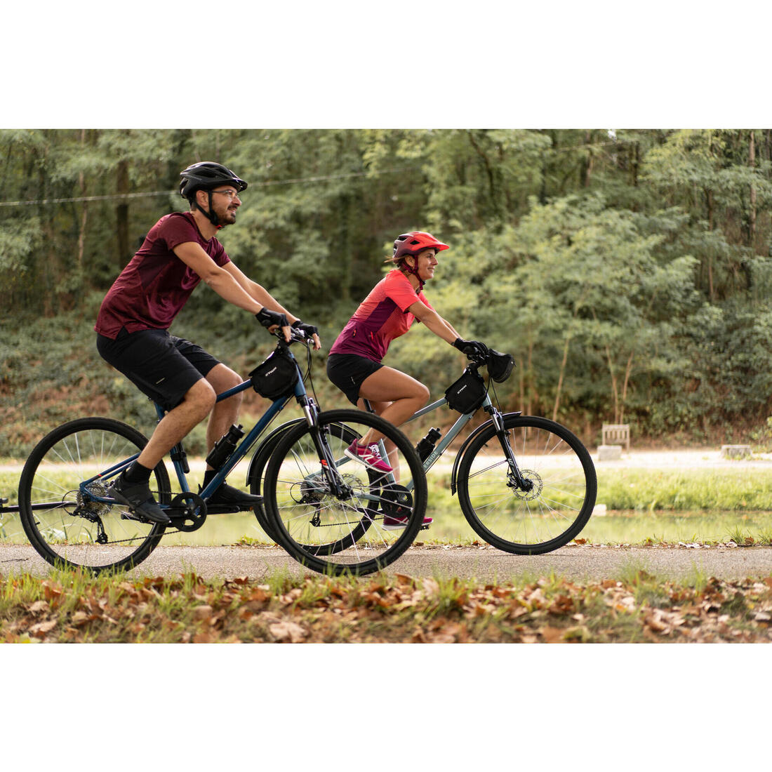 VÉLO TOUT CHEMIN RIVERSIDE 500 VERT D'EAU