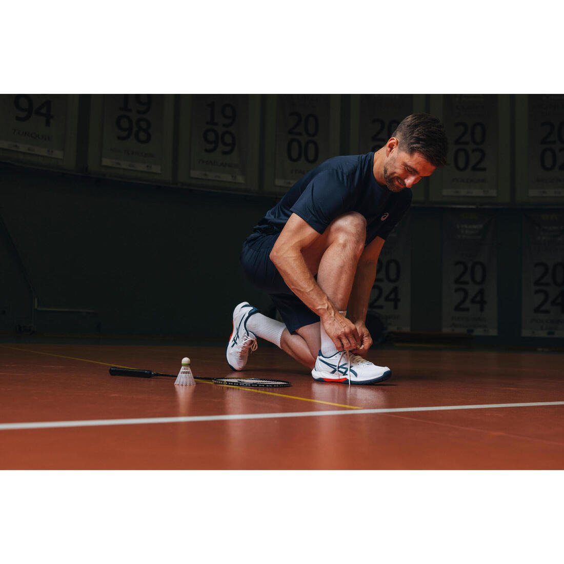 Chaussures pour Sport d'intérieur Homme, Gel Rocket 12 bleu blanc