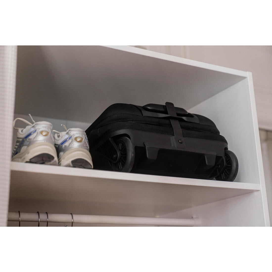 Valise pliable 85L noire Spacesaver, sac de voyage à roulettes