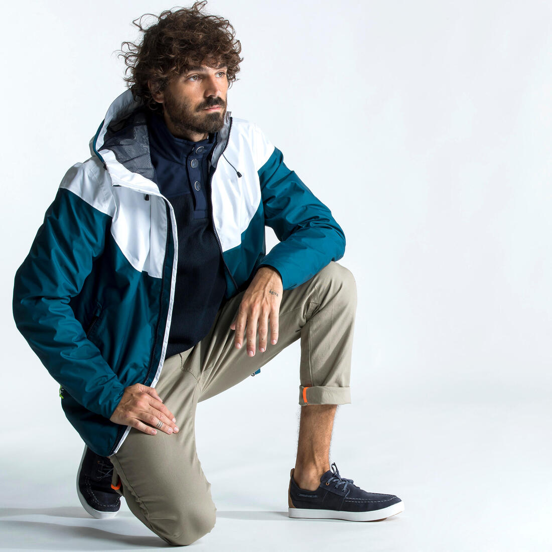 Veste imperméable de voile - veste de pluie coupe vent sailing 100