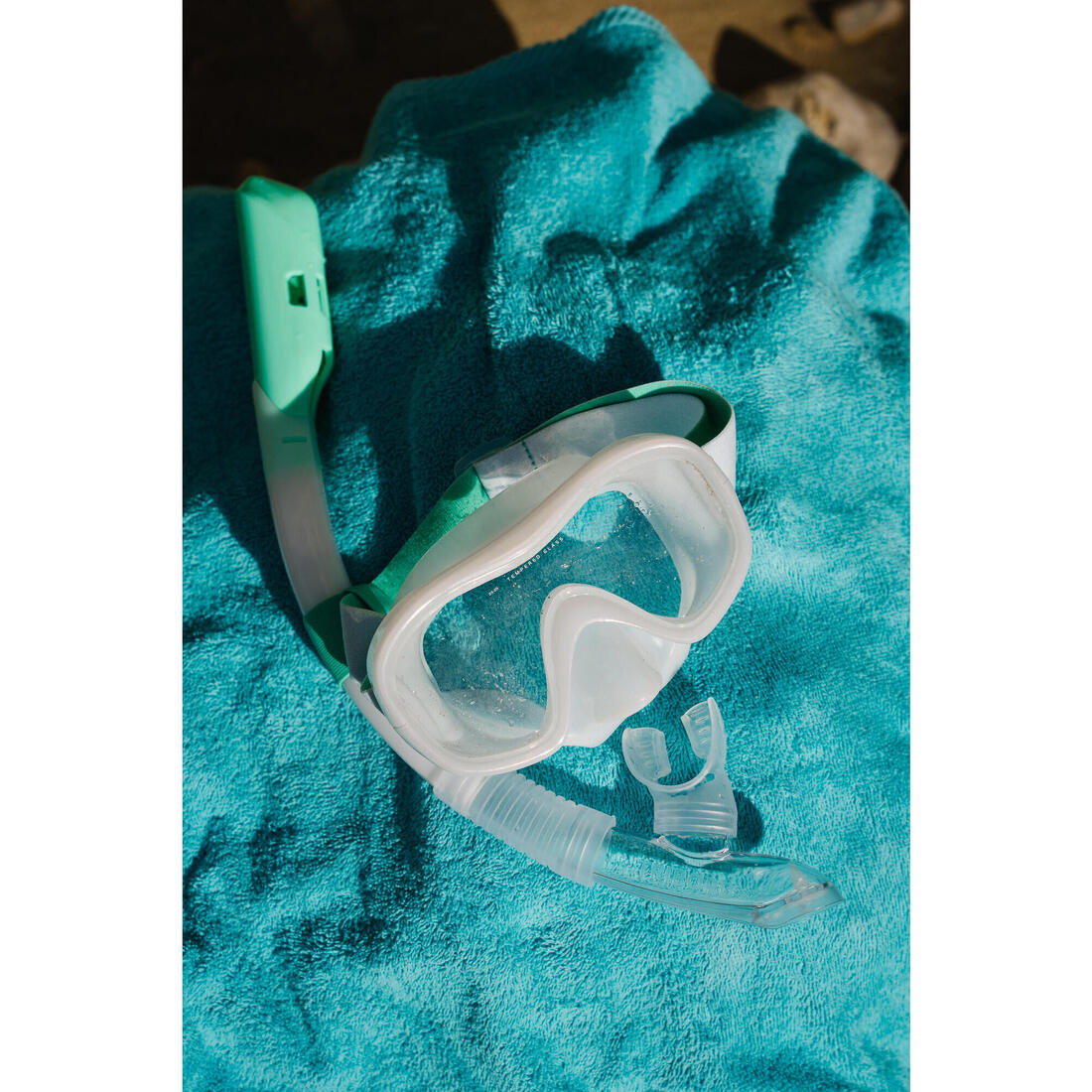 Kit snorkeling masque anti buée COMFORT tuba DRYTOP, 100 enfant