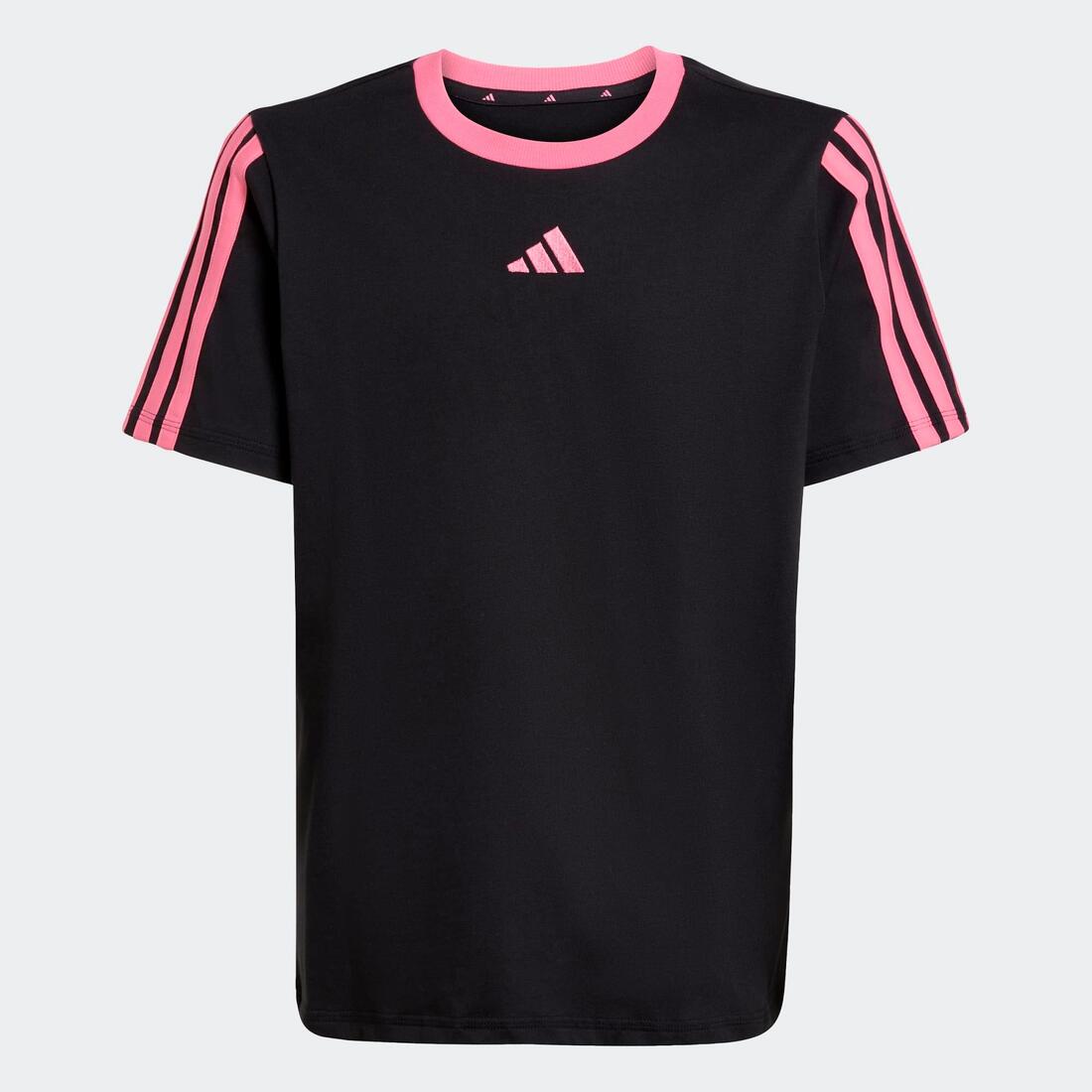 T-shirt enfant en coton, noir et rose