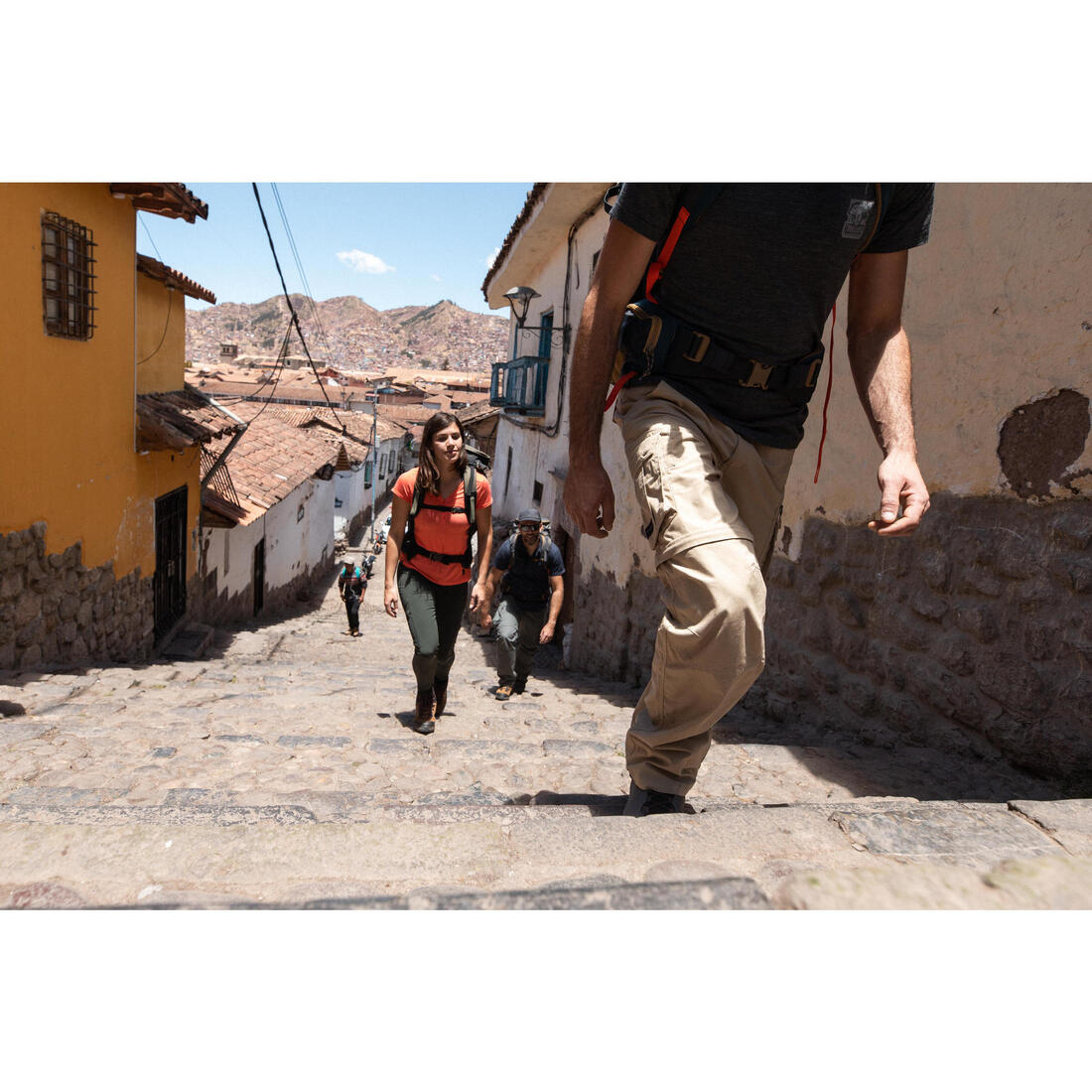 Pantalon cargo modulable de trek voyage - travel 500 modul homme