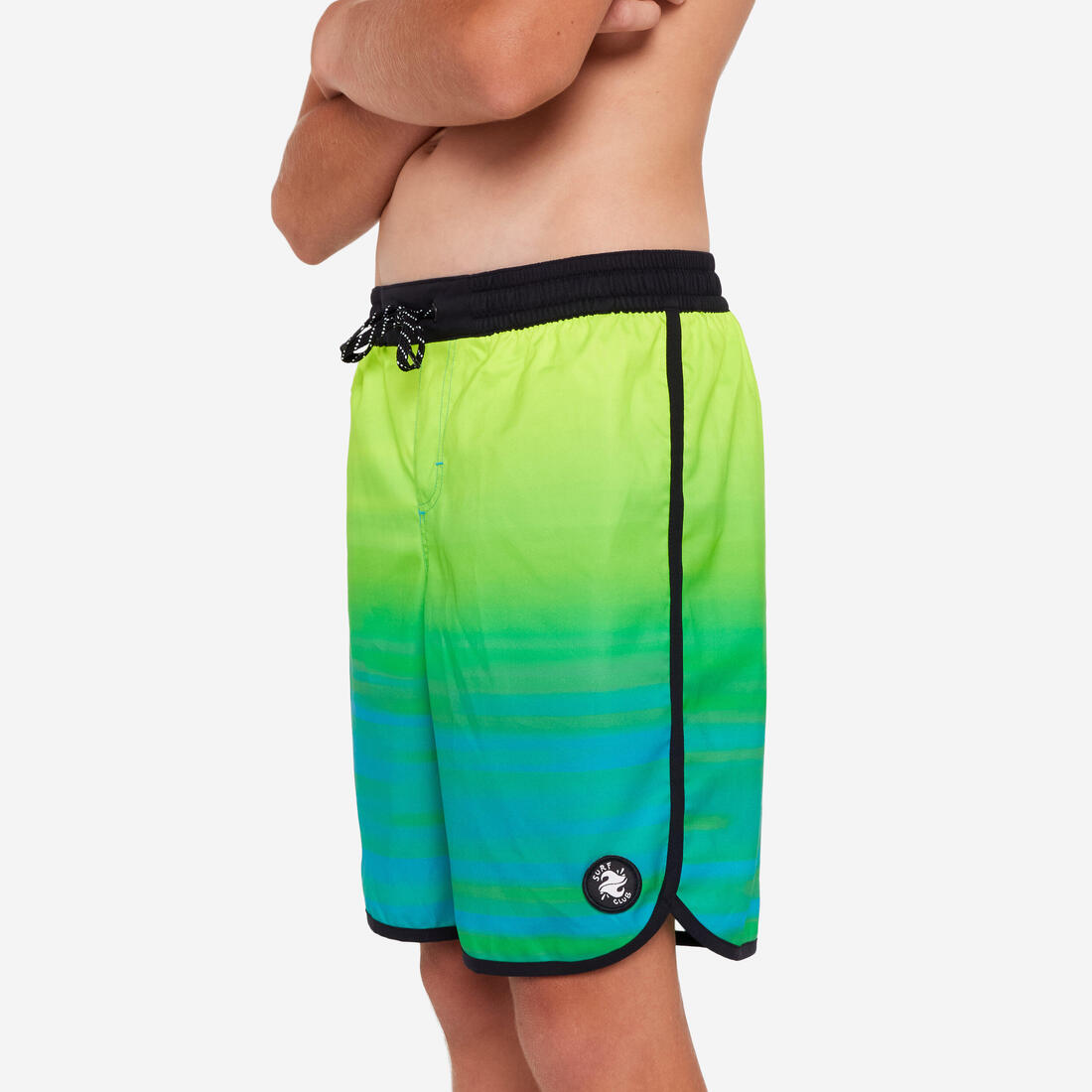 SHORT DE BAIN 500 BLEU CAMO